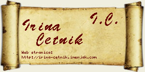 Irina Četnik vizit kartica